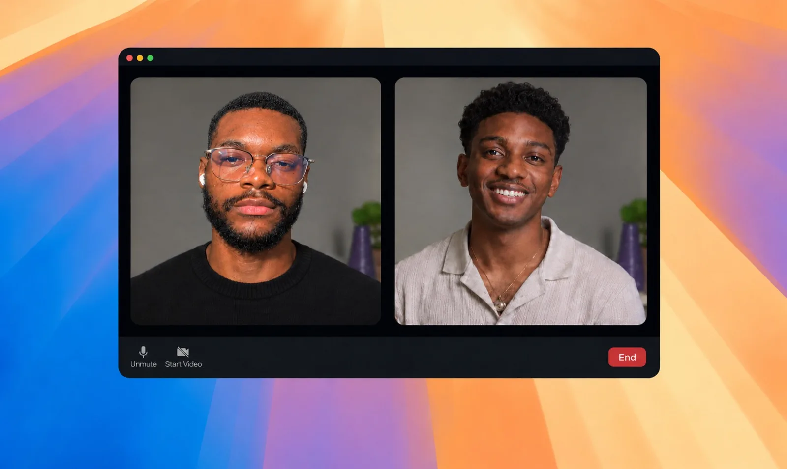 Video call meeting with Donut overlay